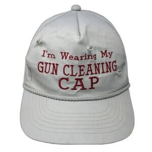 Youngan 5 Panel Gray OS Hat Gun Cleaning Cap Snapback Rope Embroidery Novelty